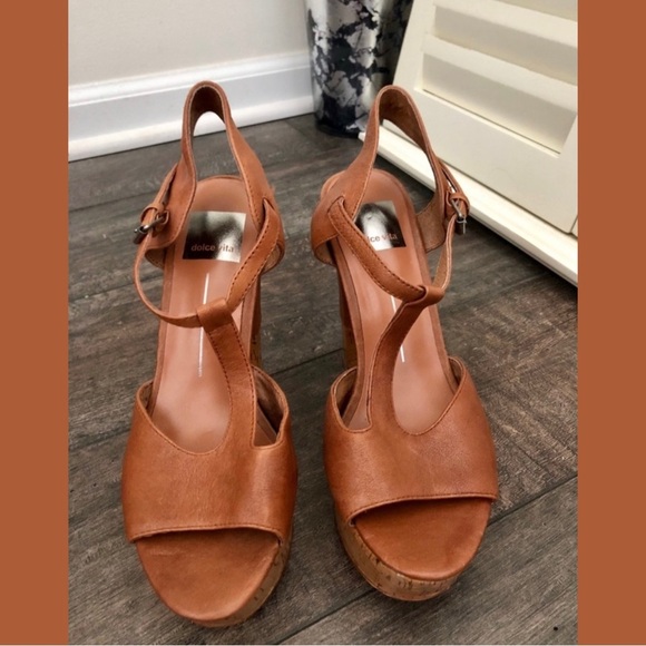 DOLCE VITA Baxter Leather Platform T-Strap | Size: 6.5 - Picture 1 of 7